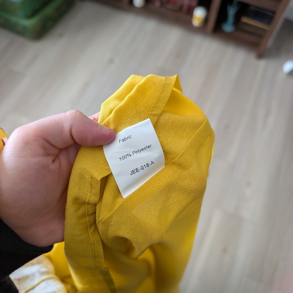 NWT JESSAKAE Yellow Floral Midi Dress - Picture 7 of 8